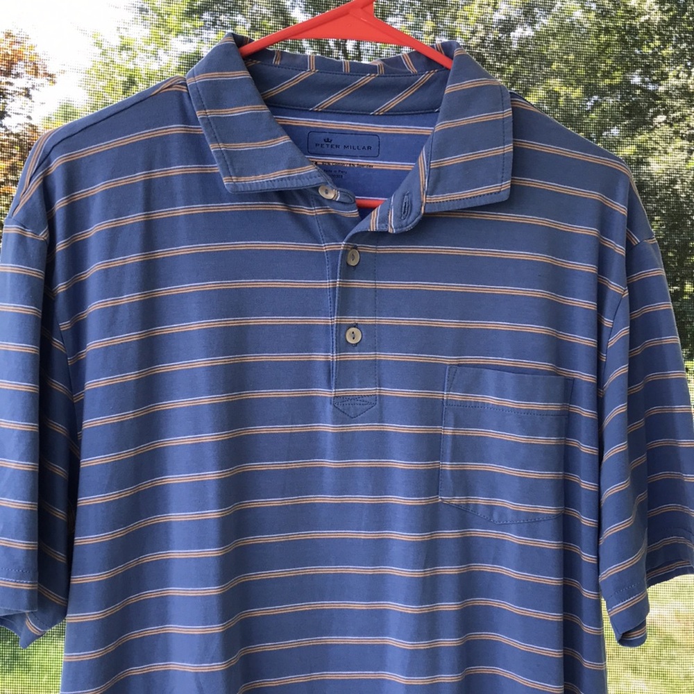 Blue Striped Men's Polo Shirt Peter Millar